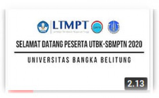 Video Pelaksanaan UTBK UBB 2020 dimasa New Normal dengan Protokol Kesehatan