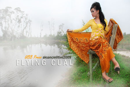 Kain cual Khas Bangka Belitung dengan motif yang anggun dan menawan