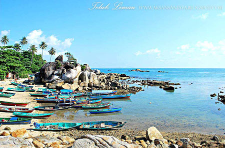 Foto-foto Pantai Teluk Limau di Sungailiat Kabupaten Bangka